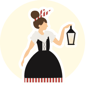 a little girl wearing traditional costumes